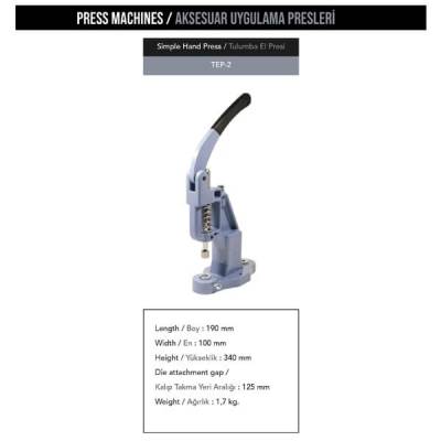 Simple hand press, TEP-2 - 1