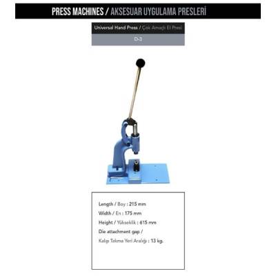 Universal hand press, D-3 - 1